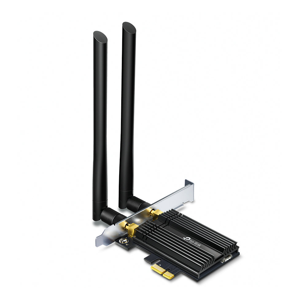 TP-Link Archer TX50E PCIe WLAN-Karte – Wi-Fi 6, 2,4/5 GHz, 574/2402 Mbit/s, Bluetooth 5.0 – Für Windows 10 x64