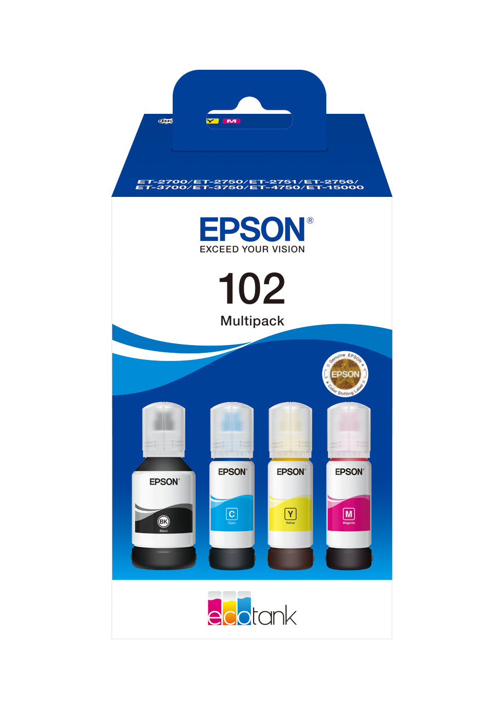 Epson Tintenpatronen-Multipack 102, CMYK, 4er-Pack