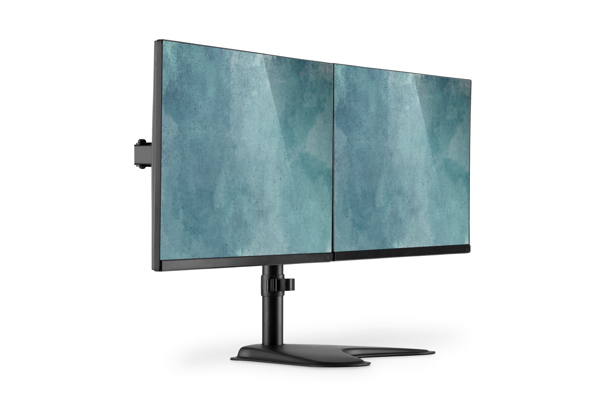 Digitus Monitorhalterung, 2 Monitore, Standfuss, bis 32", 8 kg, Schwarz