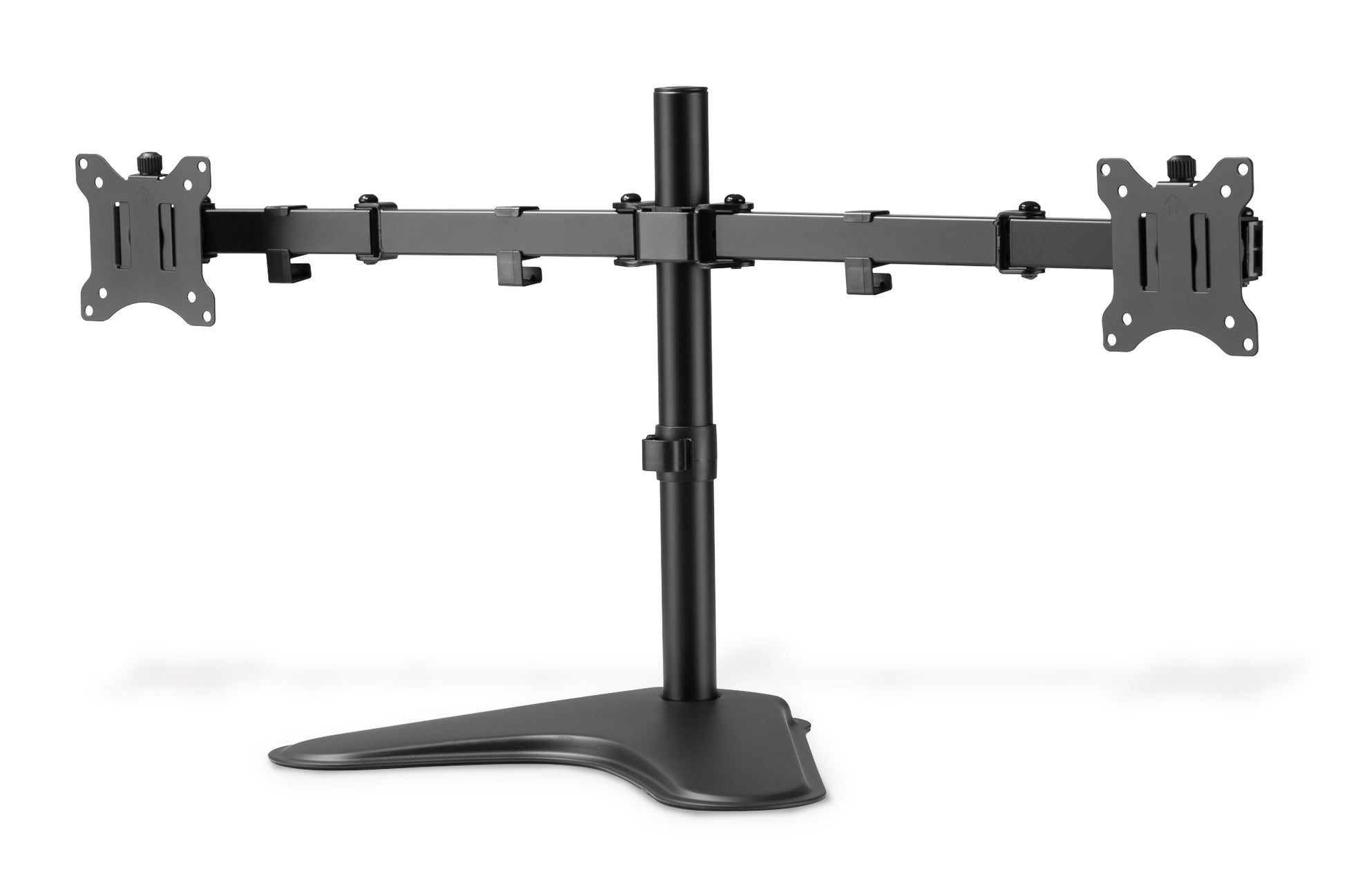 Digitus Monitorhalterung, 2 Monitore, Standfuss, bis 32", 8 kg, Schwarz