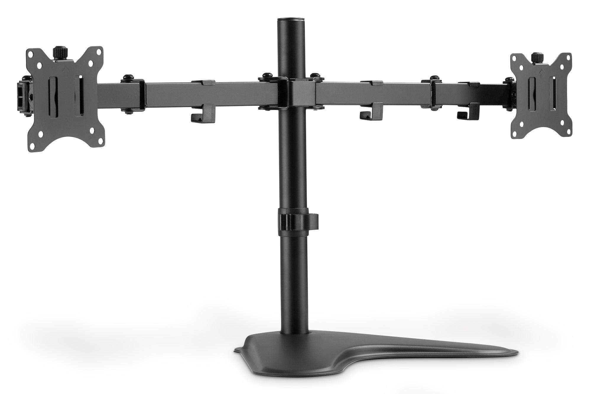 Digitus Monitorhalterung, 2 Monitore, Standfuss, bis 32", 8 kg, Schwarz