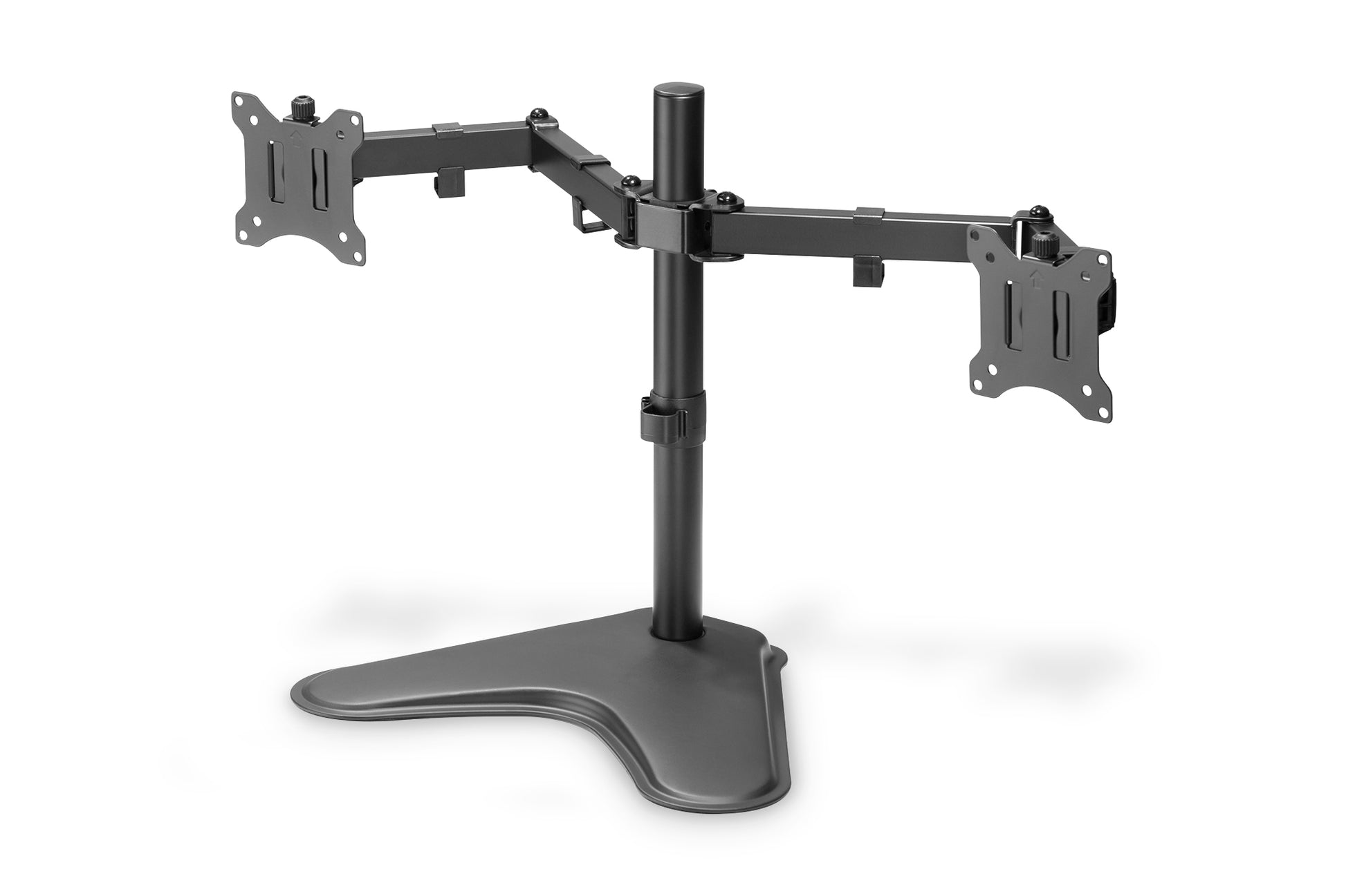 Digitus Monitorhalterung, 2 Monitore, Standfuss, bis 32", 8 kg, Schwarz