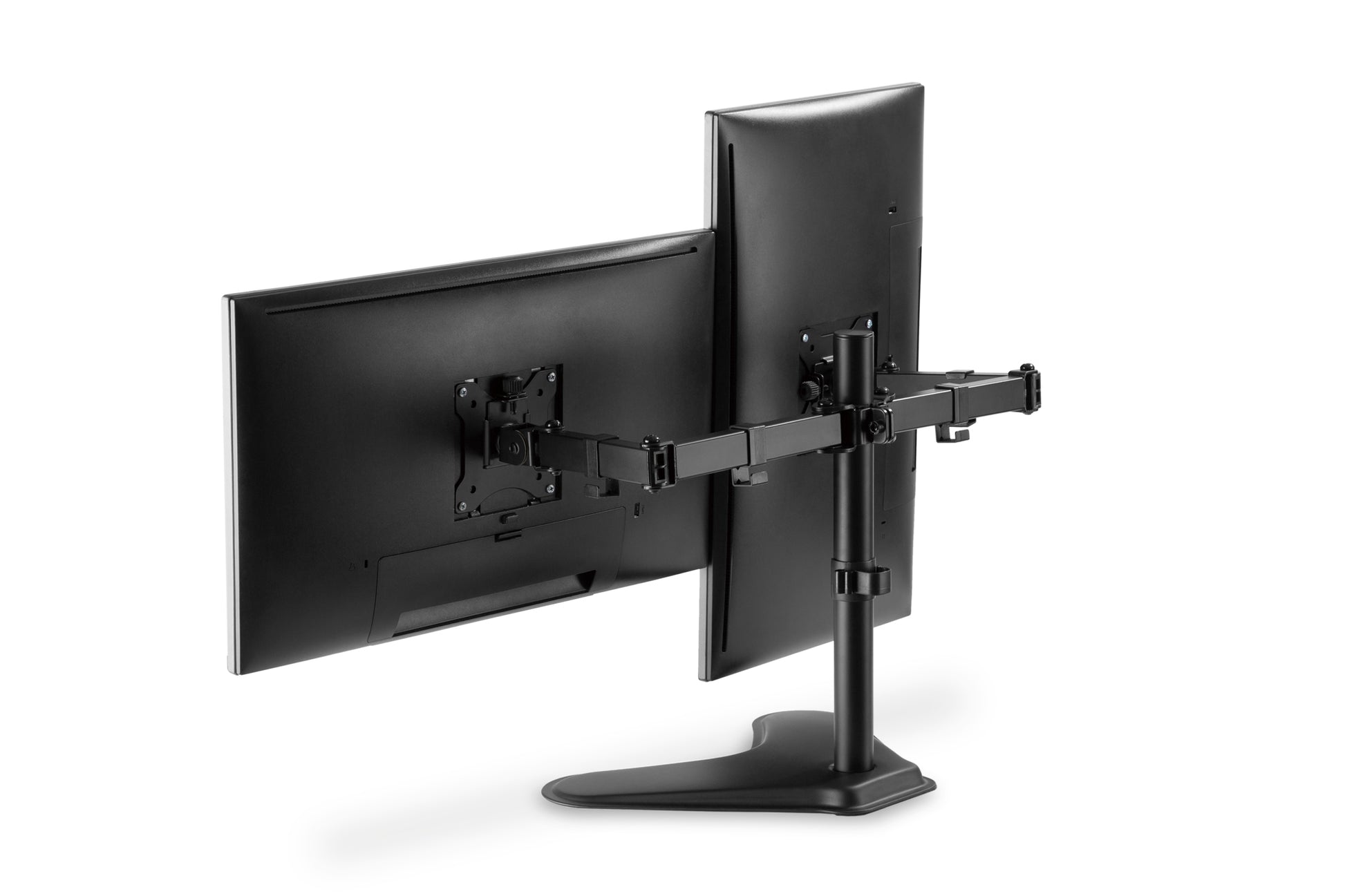 Digitus Monitorhalterung, 2 Monitore, Standfuss, bis 32", 8 kg, Schwarz