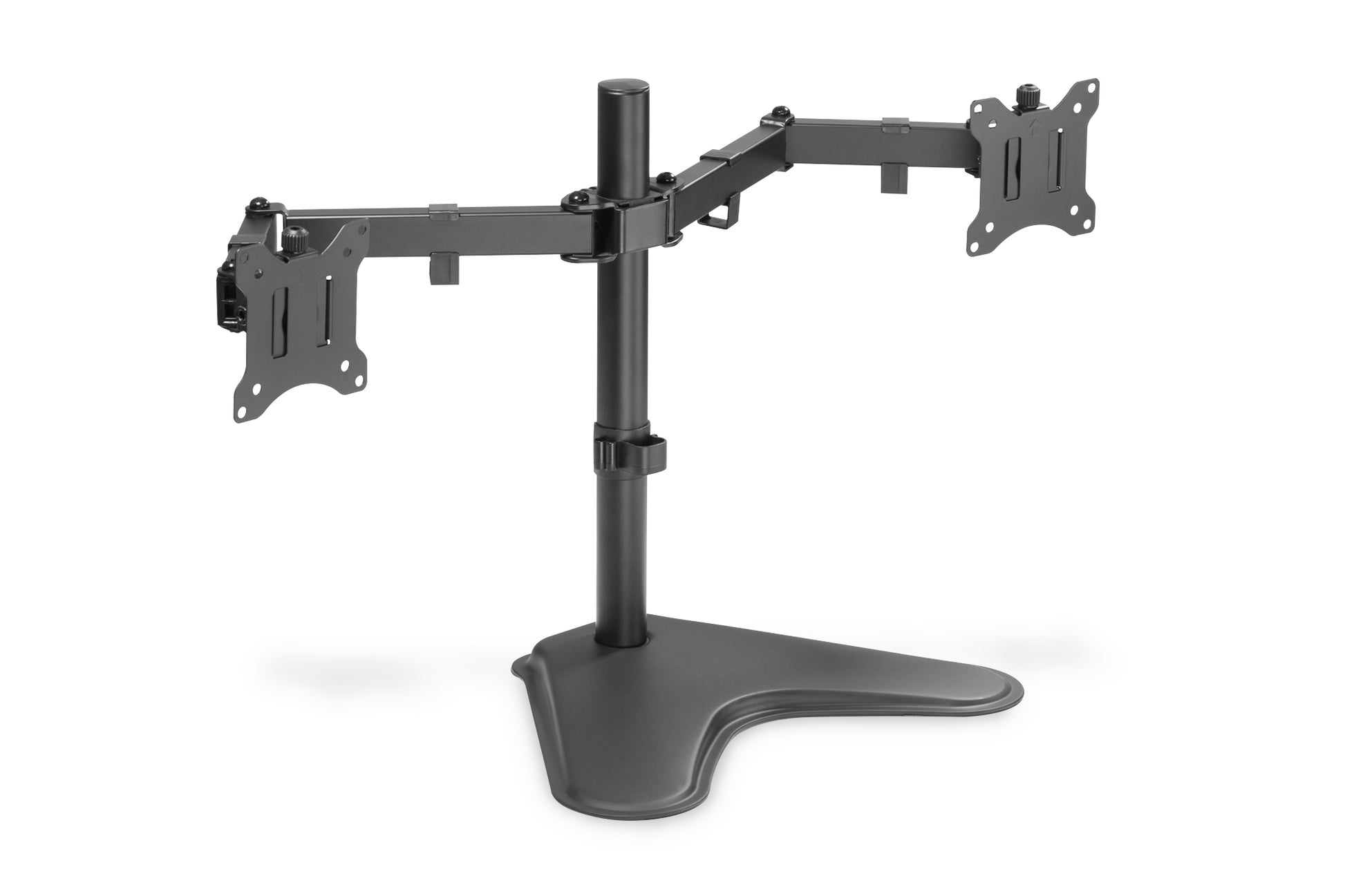 Digitus Monitorhalterung, 2 Monitore, Standfuss, bis 32", 8 kg, Schwarz