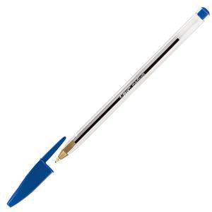 BIC Cristal Kugelschreiber – 50er Pack, Blau, 1 mm Spitze, Deckel
