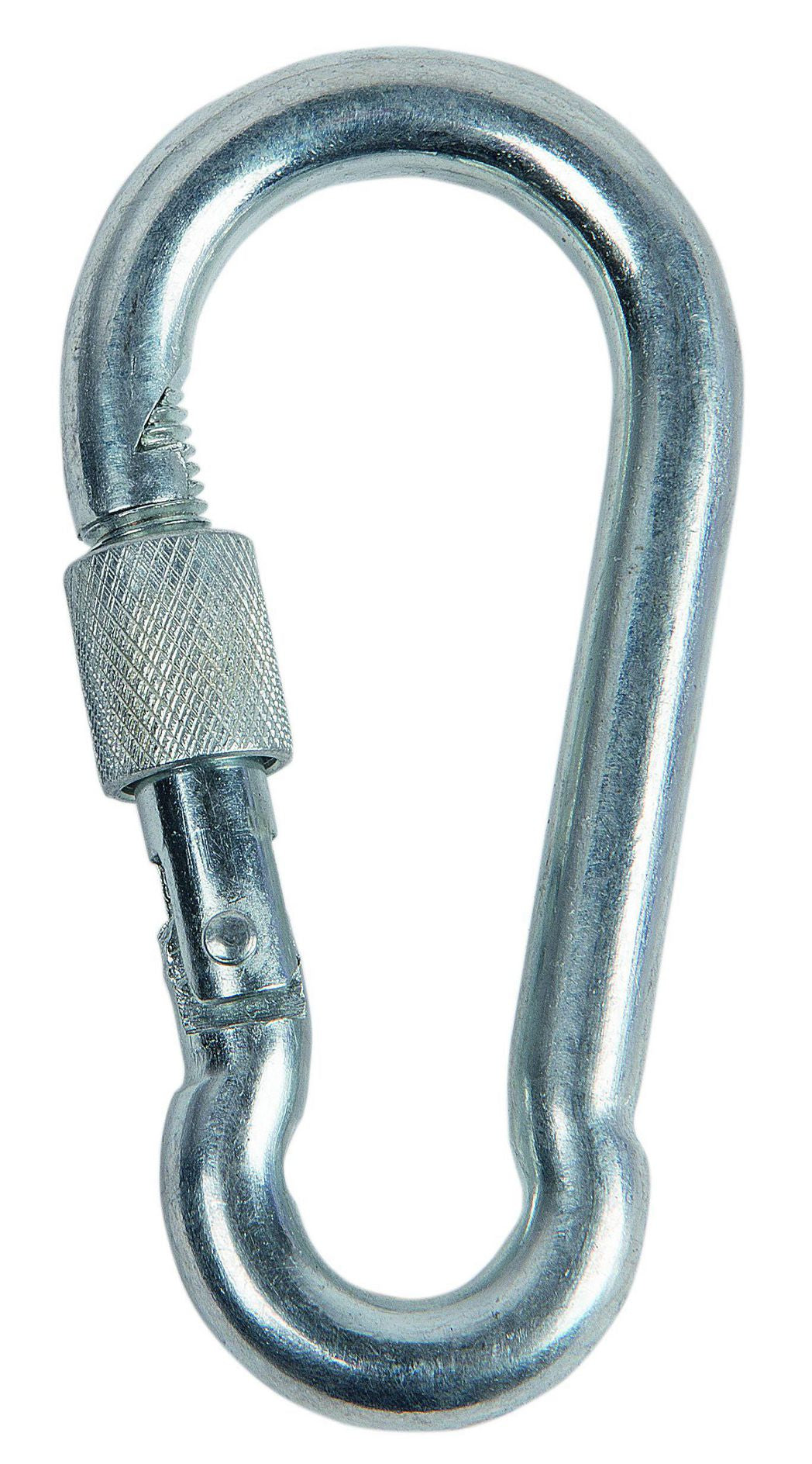 Meister & Cie Verschlusskarabiner (Schraubverschluss) – Ø 7 × 70 mm, Stahl, verzinkt, 180 kg