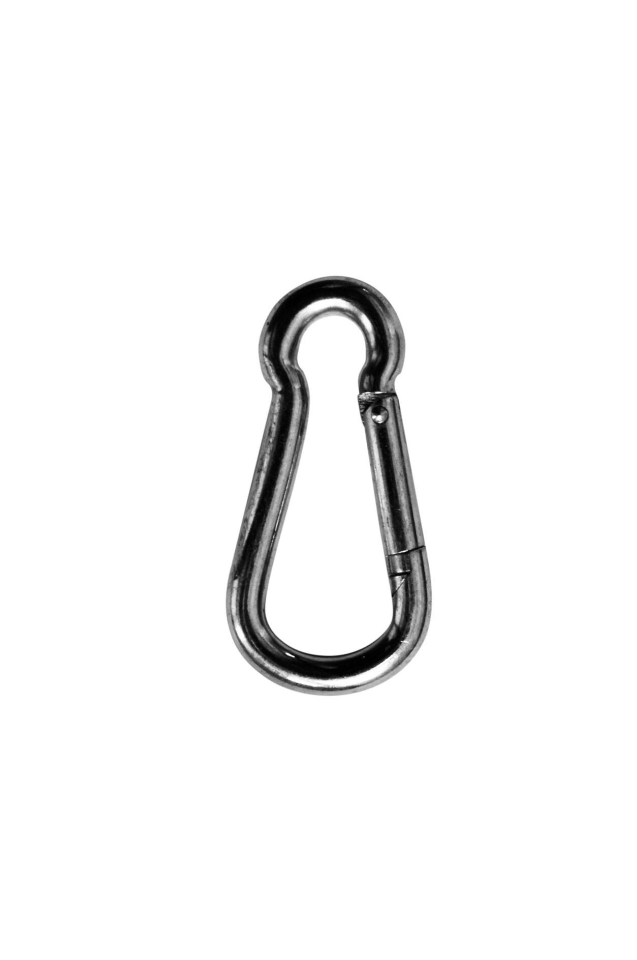 Meister & Cie Karabinerhaken – Ø 6 × 60 mm, verzinkt, D-förmig, 40 kg