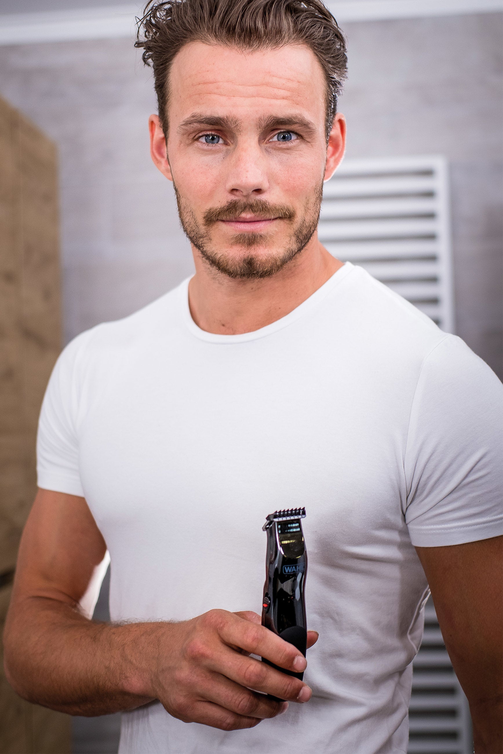 Wahl Bartschneider Grooms Man 9918-1416 – Akkubetrieben, 60 Min Laufzeit, Schnittlänge 0,7–12 mm – Schwarz