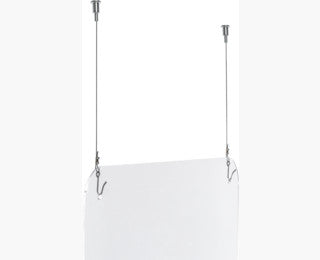 Exacompta Hygieneschutzschild Exascreen hängend – 660 × 1'000 mm, Acrylglas, transparent, Montageset