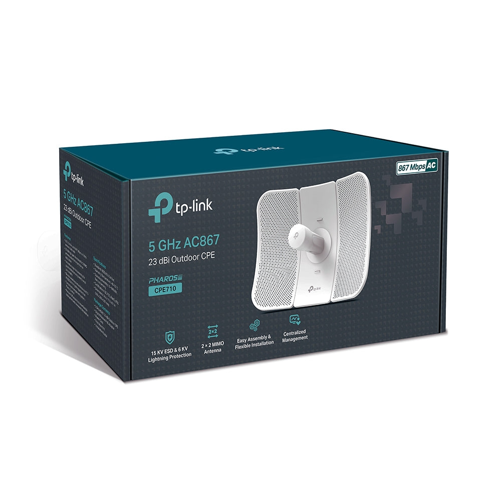 TP-Link CPE710 – Access Point – Wi-Fi 5 (5 GHz), 867 Mbit/s, GbE, PoE