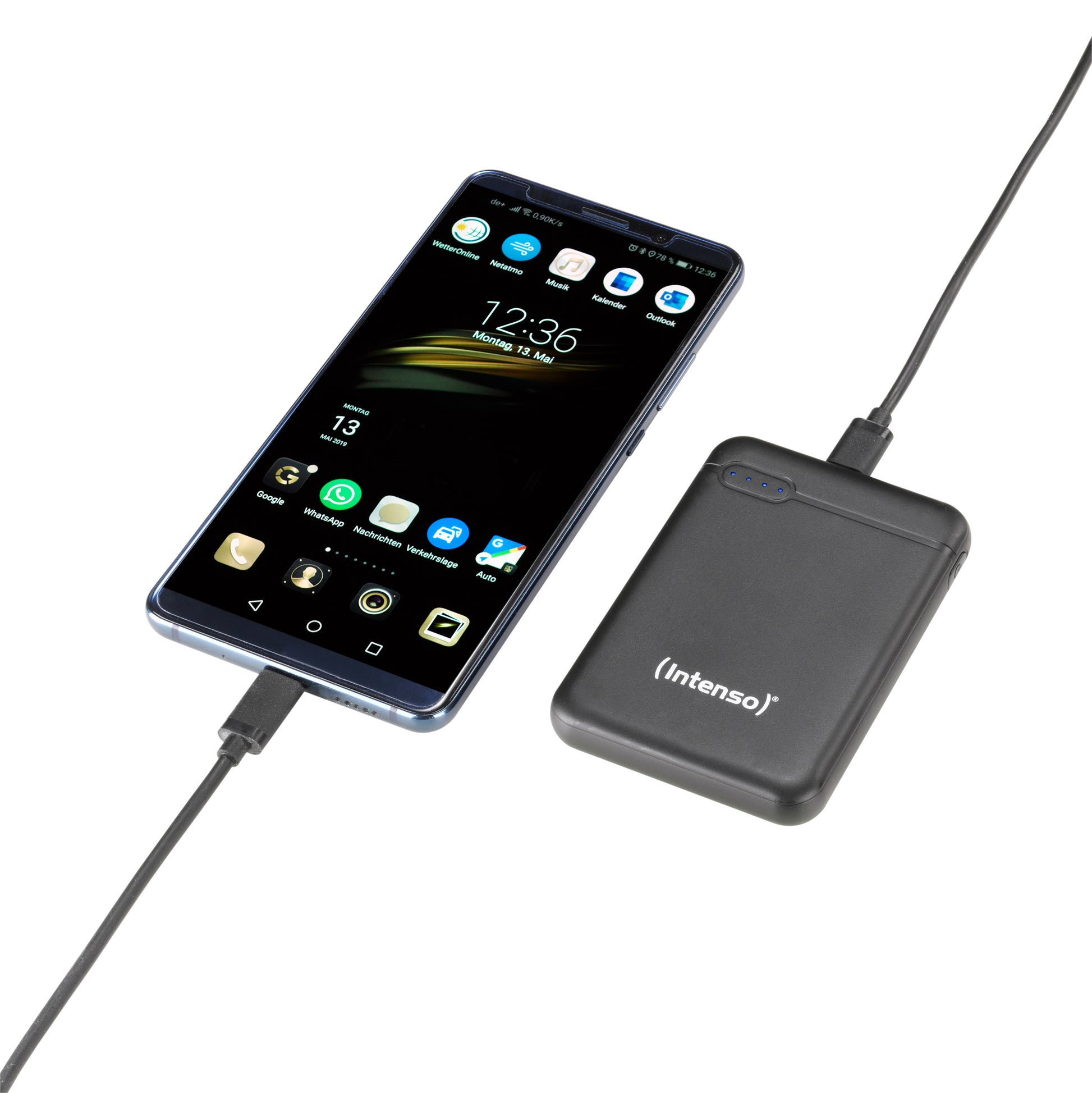 Intenso XS5000 Powerbank 5'000 mAh – 1× USB-C, 1× USB-A, schwarz