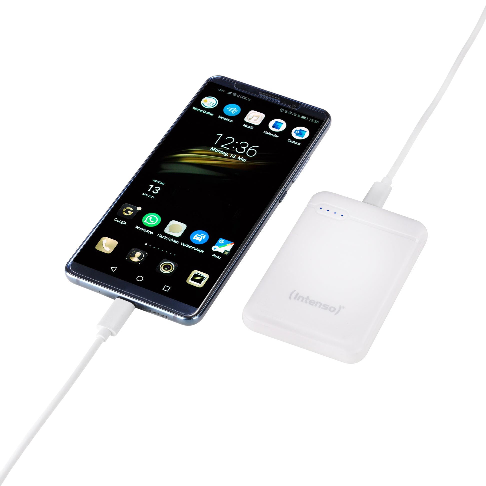 Intenso XS5000 Powerbank 5'000 mAh – 1× USB-C, 1× USB-A, weiss