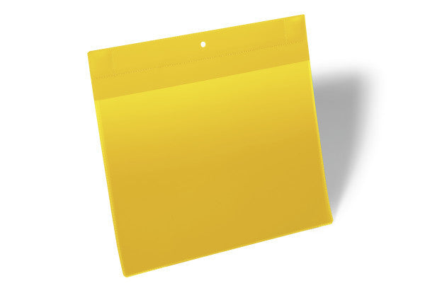 Durable Magnetische Kennzeichnungstasche – A4 quer – Gelb – 10er-Pack