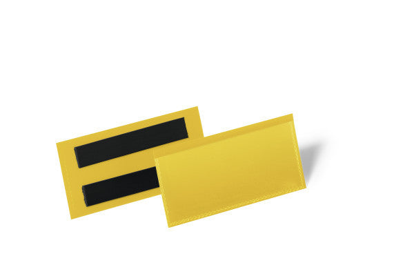 Durable Magnetclip – 100 × 38 mm, gelb, wiederablösbar, magnetisch, 50er-Pack