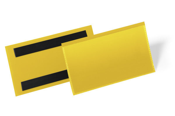 Durable Magnetclip – 150 × 67 mm, gelb, wiederablösbar, magnetisch, 50er-Pack