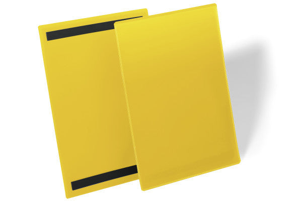 Durable Magnetclip – 210 × 297 mm, gelb, wiederablösbar, magnetisch, 50er-Pack