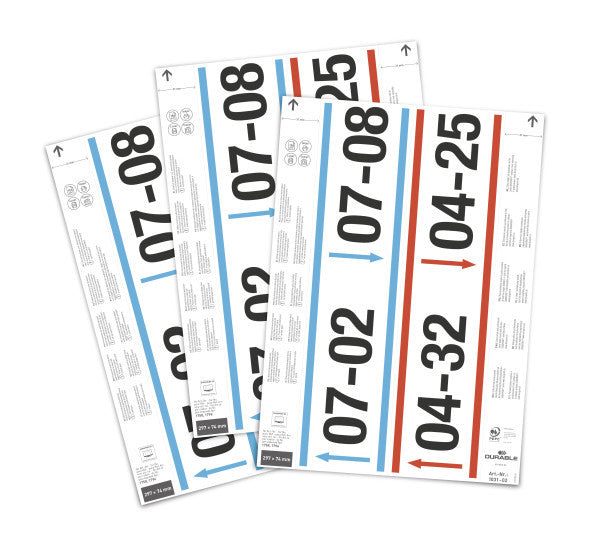 Durable Schuletiketten – 297×74 mm, 40 Stk, Papier