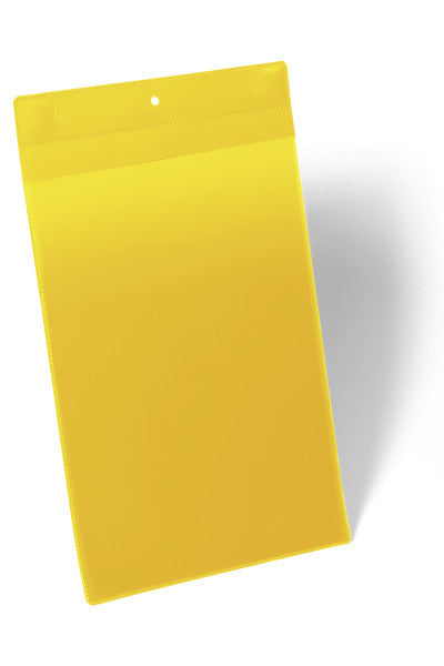 Durable Magnetische Kennzeichnungstasche – A4 Hochformat – Gelb – 10er-Pack
