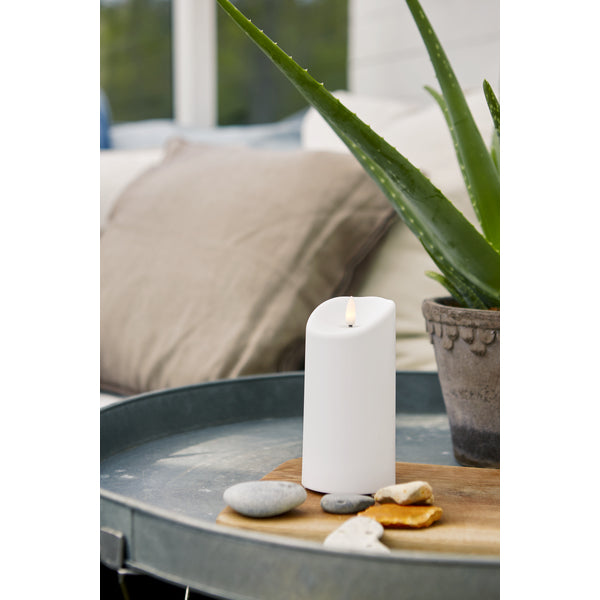 Star Trading Dekorative Aussenleuchte – Ø 7,5 cm – Warmweiss – IP44 – Batteriebetrieb, Timer 6/18 h – Kunststoff