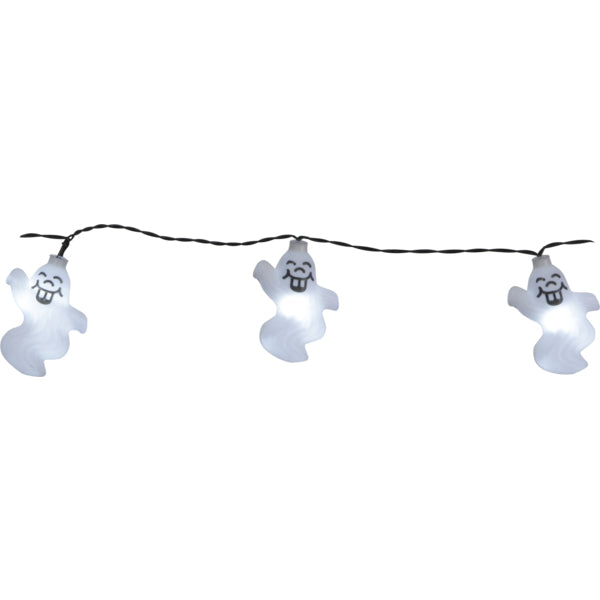 Star Trading Lichterkette – 2,1 m, Kaltweiss, IP44, Batteriebetrieb, Timer, Weiss, Kunststoff