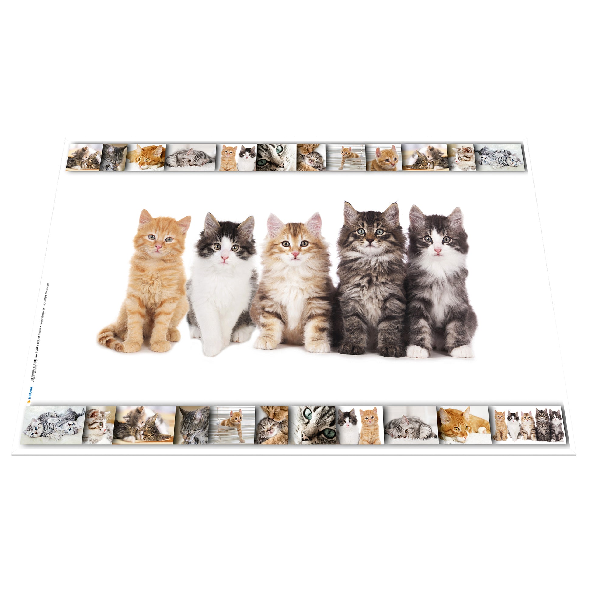 HERMA Schreibunterlage Animals – Katze – 550 × 350 mm – Kunststoff, rutschfest