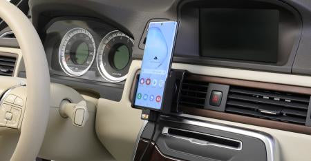 Brodit Auto-Halterung mit Zigarettenanzünder, 360° drehbar – für Samsung Galaxy Note 10 (SM-N970) – Schwarz