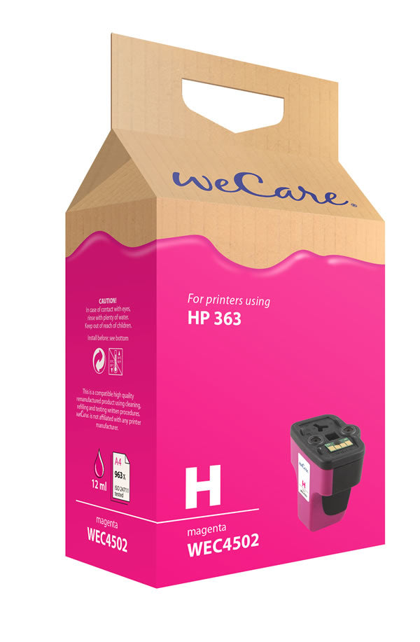Wecare 363 Magenta Tintenpatrone (Kompatibel) – 12 ml – für HP Photosmart 3100/3200/8250 – C8772EE