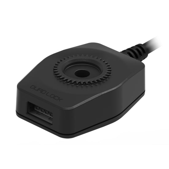Quad Lock USB Ladegerät 313-065-6513 – Auto-Ladegerät – USB, Quick Charge 2.0, IP66 – Motorrad, 1,5 m Kabel – Sc