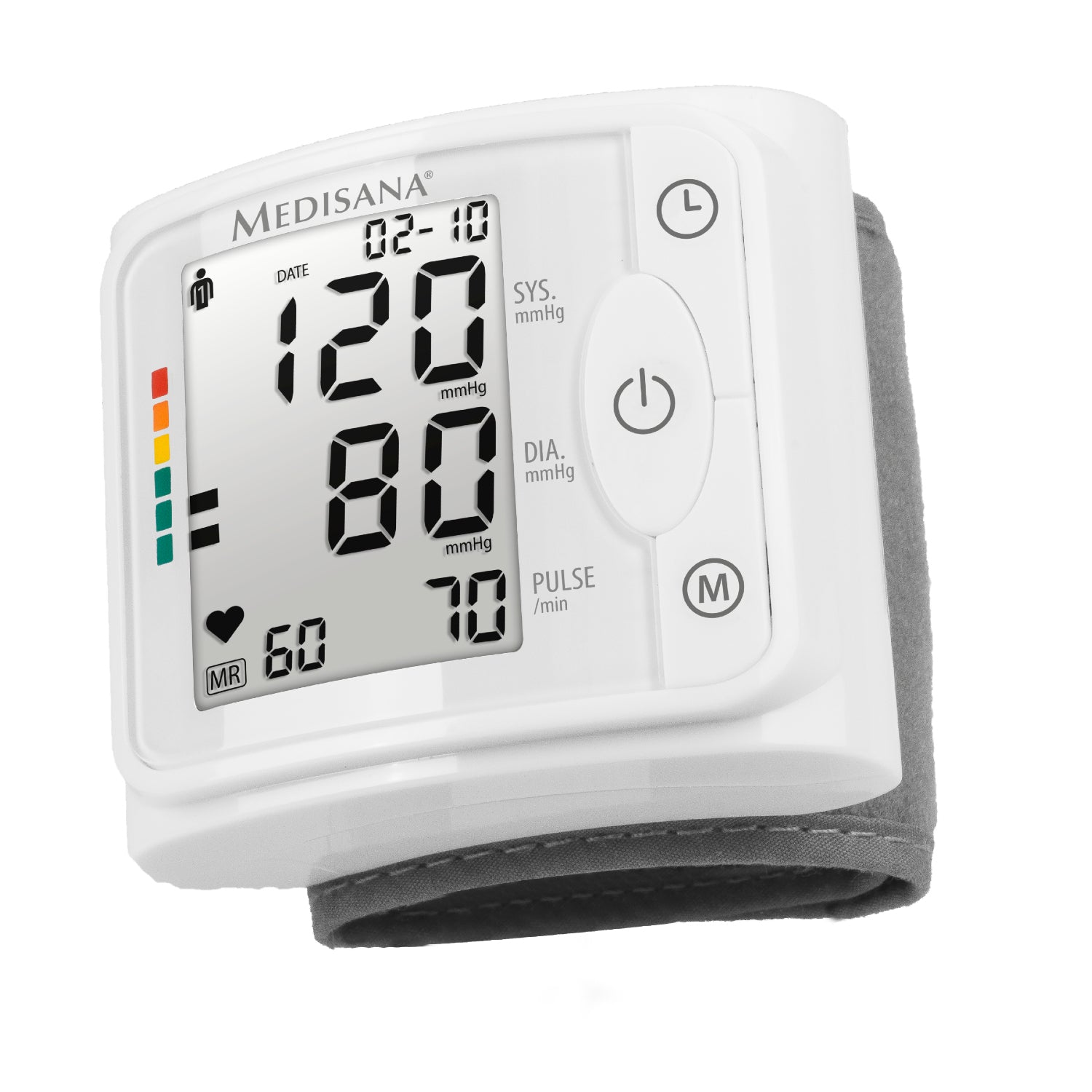 Medisana Blutdruckmessgerät BW 320 – Handgelenk, automatisch, 240 Speicher – 12,5–21,5 cm – Grau/Weiss