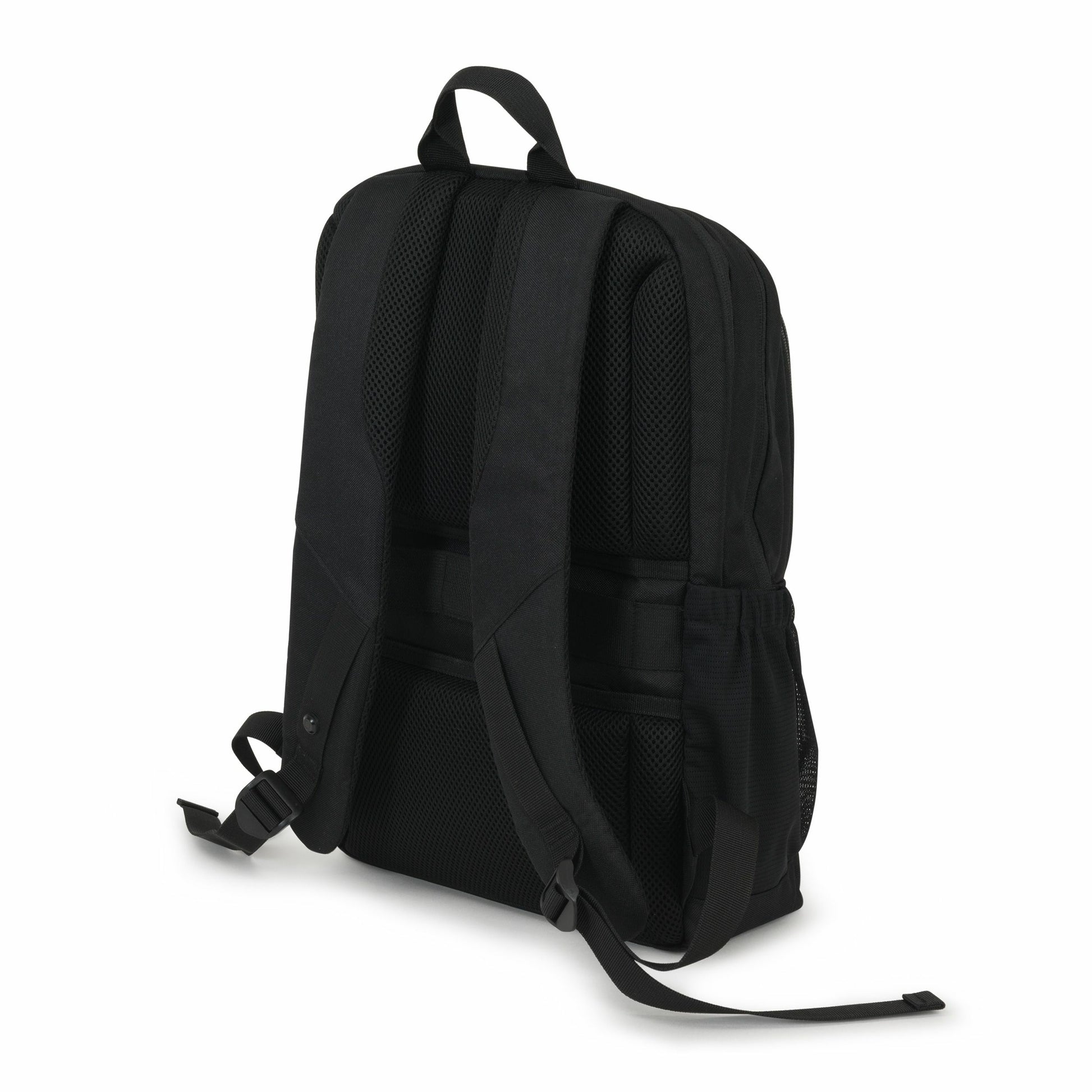 DICOTA Eco SCALE Notebook-Rucksack bis 17,3" – 100% recycelter PET, Trolley-Haltegurt – Schwarz