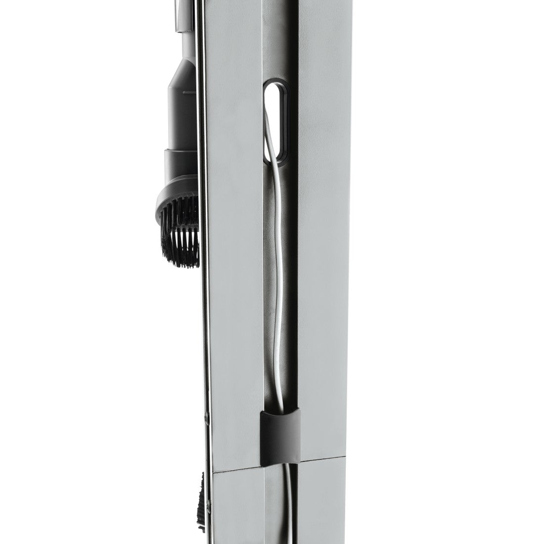 Xavax Zubehörhalter 00110235 – Standfuss – Aluminium, schwarz, für Stabstaubsauger – 22,0 × 29,5 × 128,0 cm
