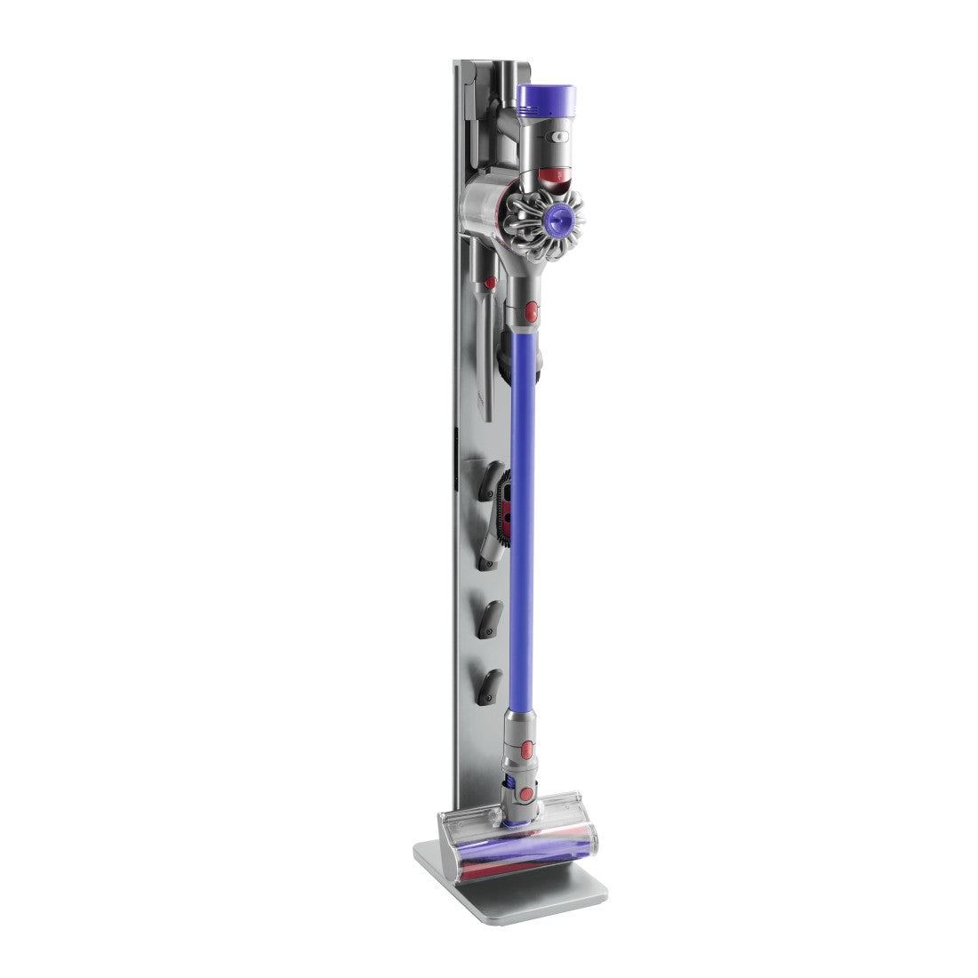 Xavax Zubehörhalter 00110235 – Standfuss – Aluminium, schwarz, für Stabstaubsauger – 22,0 × 29,5 × 128,0 cm