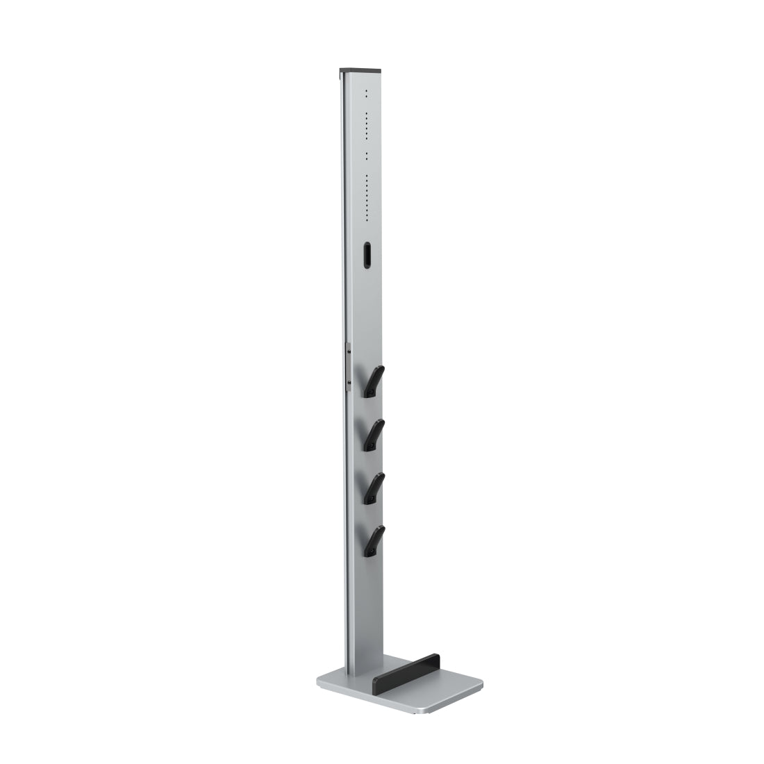 Xavax Zubehörhalter 00110235 – Standfuss – Aluminium, schwarz, für Stabstaubsauger – 22,0 × 29,5 × 128,0 cm