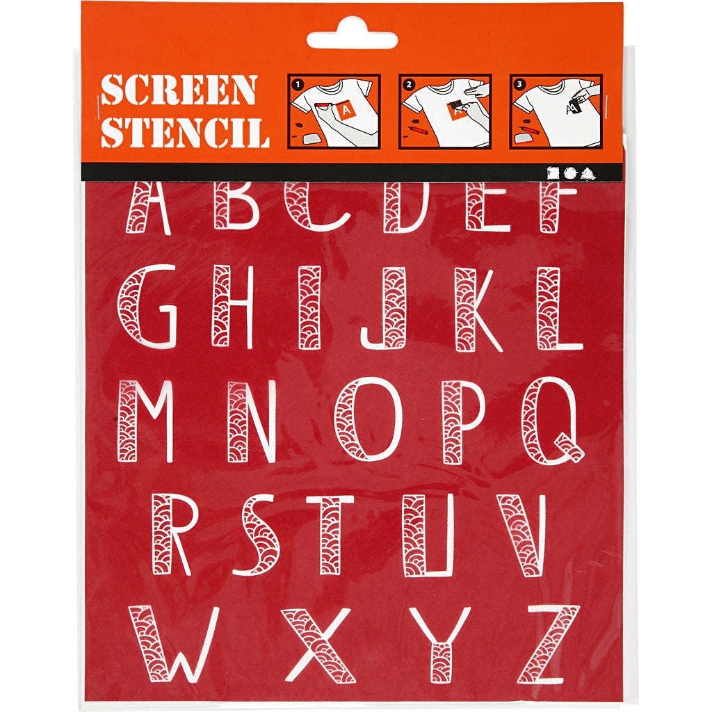 Creativ Company Schablone – Buchstaben – 200 × 220 mm – Rot – 1 Stück