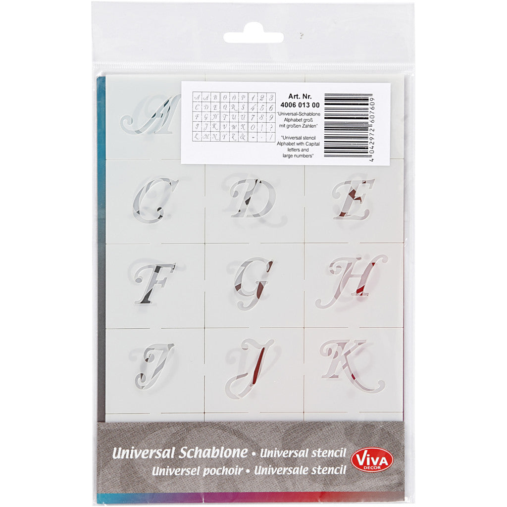 Creativ Company Schriftschablone, A5, 3er-Set, Weiss