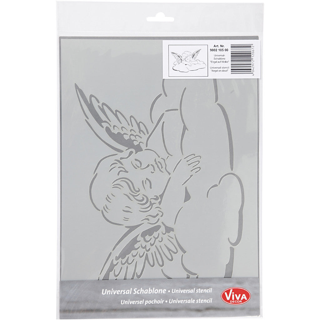 Creativ Company Malschablone, Engel, A4, Kunststoff, Weiss