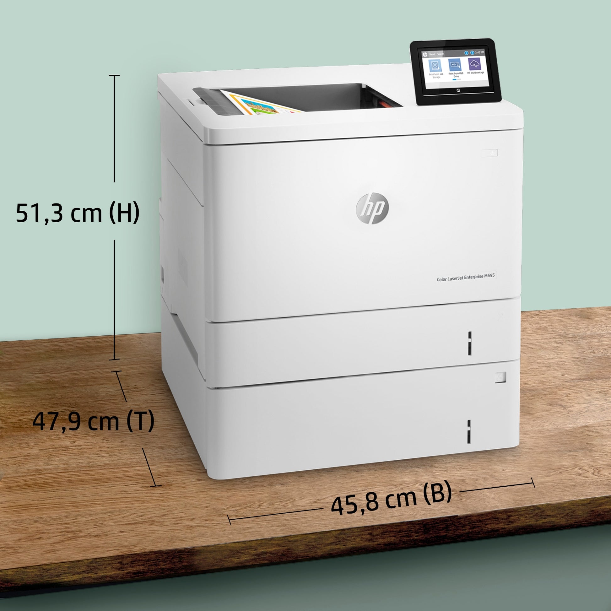 HP LaserJet Enterprise M555 x – A4, Duplex, 1200 × 1200 dpi