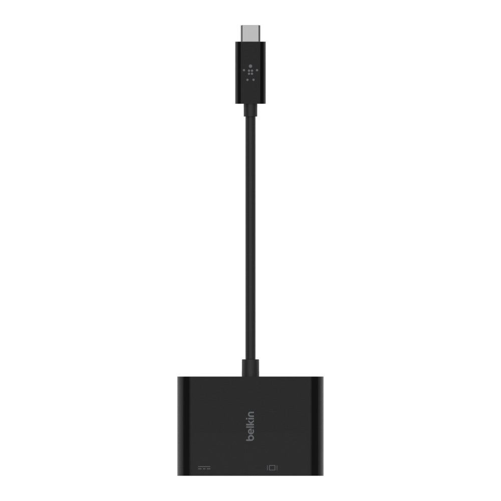 Belkin AVC001BTBK USB-C zu VGA Adapter – USB 3.2 Gen 1 (5 Gbit/s), Plug & Play – für Windows/Mac – Schwarz