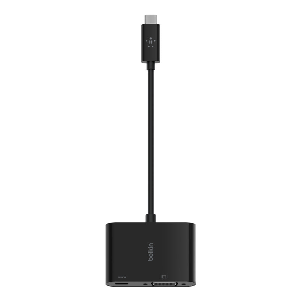 Belkin AVC001BTBK USB-C zu VGA Adapter – USB 3.2 Gen 1 (5 Gbit/s), Plug & Play – für Windows/Mac – Schwarz