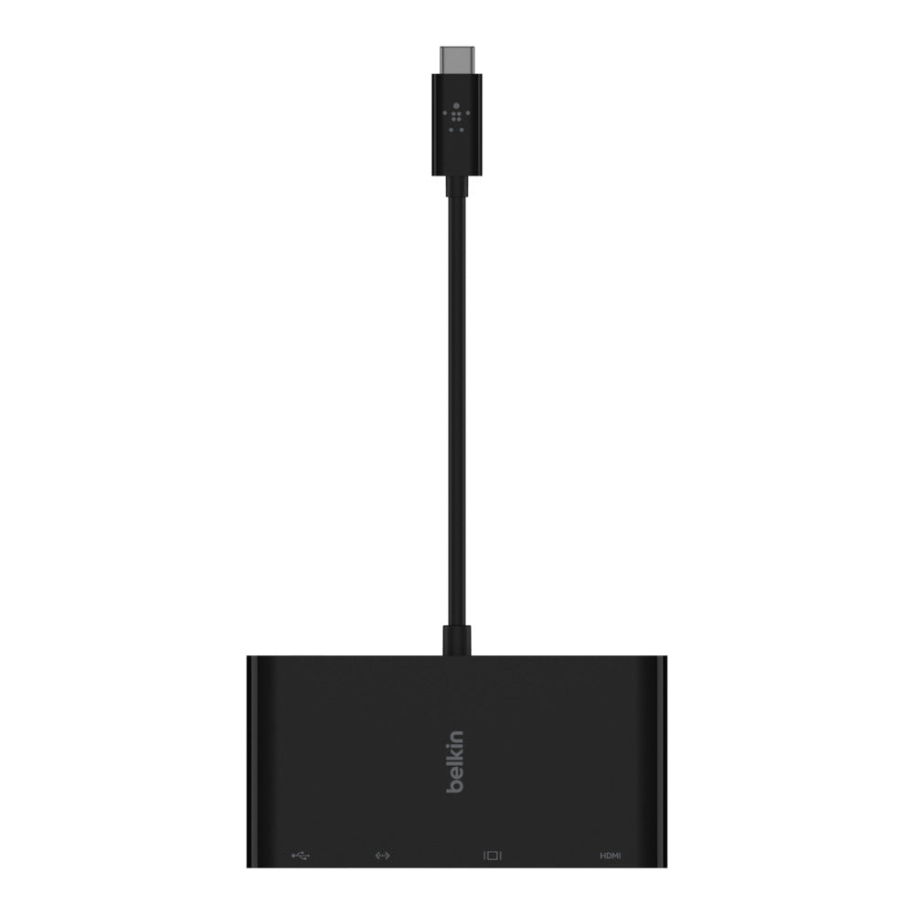 Belkin AVC005BTBK Multiport-Adapter – USB-C, 1× HDMI, 1× VGA, 1× USB-A, für Windows/Mac