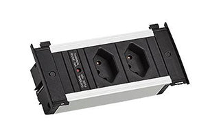 Bachmann KAPSA XS Einbausteckdosenleiste, 2×T13, Einbau, Eingang T12, 2 m – Schwarz
