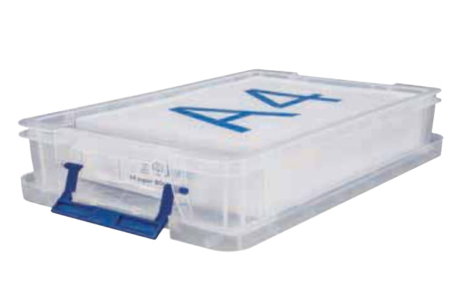Fellowes Aufbewahrungsbox 5,5 L (mit Deckel) – Polypropylen – transparent – mit Griff – 395 × 90 × 255 mm