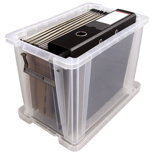 Fellowes Aufbewahrungsbox – Polypropylen, Transparent, 34 × 28 × 20 cm – 3er-Pack