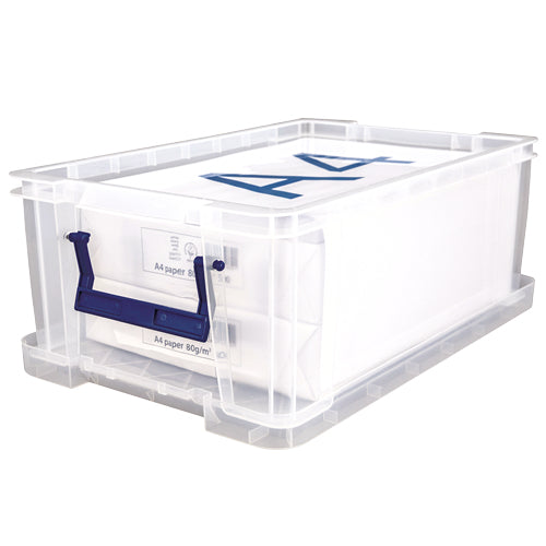 Fellowes Aufbewahrungsbox – Polypropylen, Transparent, 34 × 28 × 20 cm – 3er-Pack