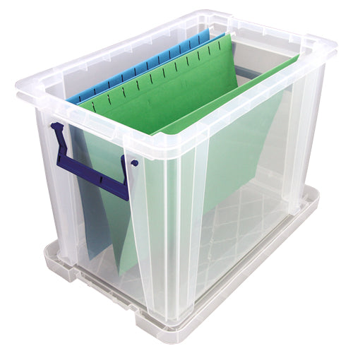 Fellowes Aufbewahrungsbox – Polypropylen, Transparent, 34 × 28 × 20 cm – 3er-Pack