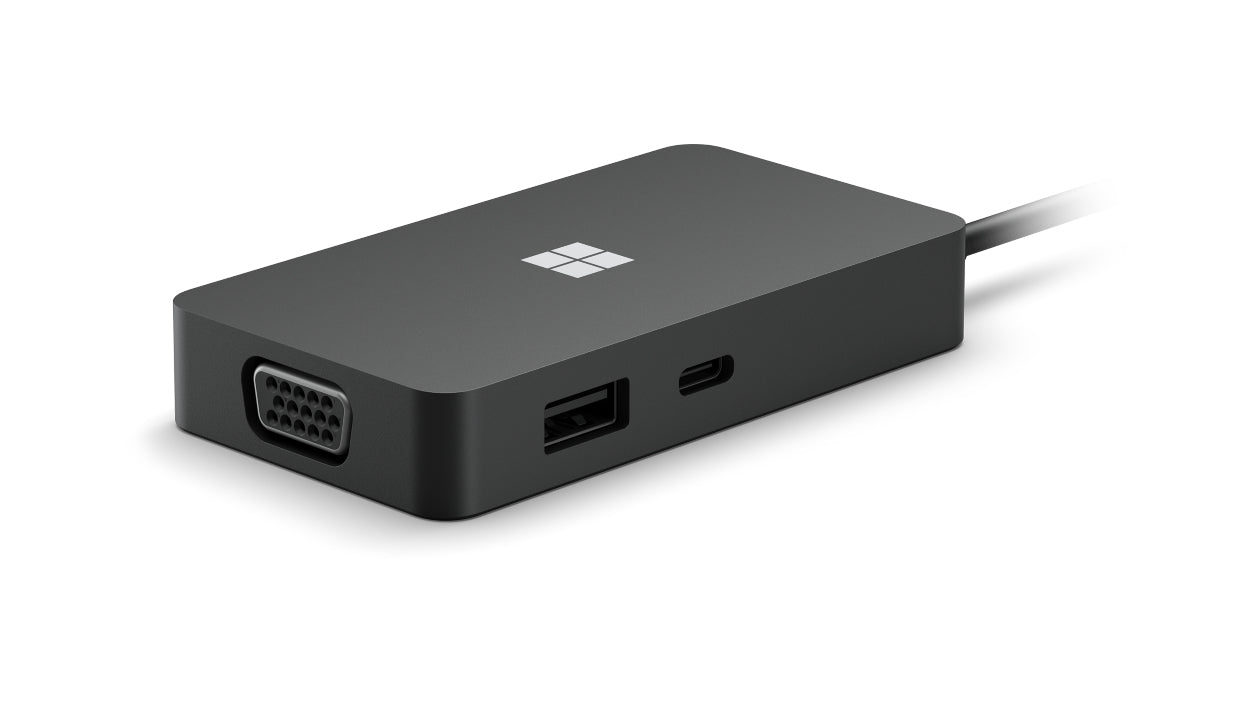 Microsoft SWV-00004 Multiport-Adapter – USB-C, 1× HDMI, 1× VGA, 1× USB-A, für Windows/Mac/Android