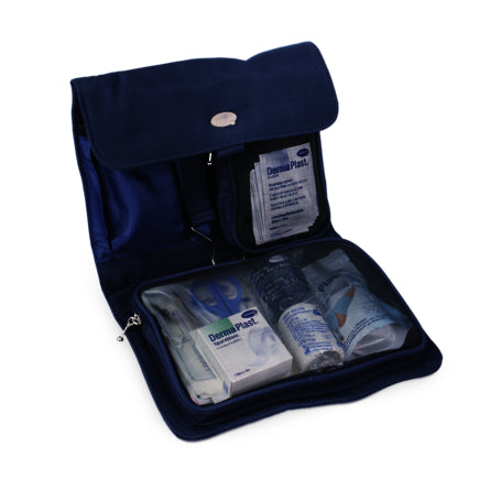 DermaPlast Erste-Hilfe-Set Travel – für Reisen – Blau, Nylon – 250 × 190 × 85 mm