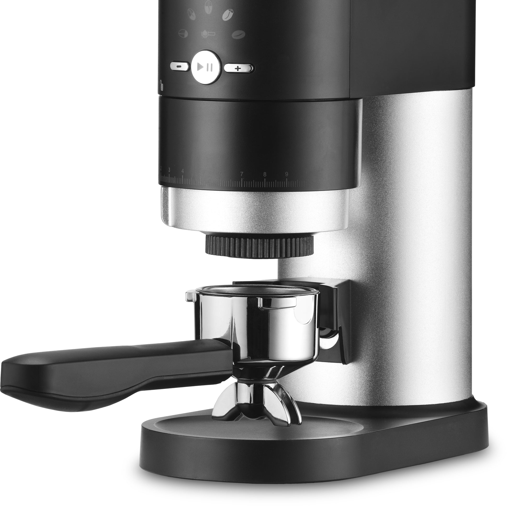Trisa Perfect Coffee Grinder – 240 g, Scheibenmahlwerk, 150 W – Schwarz/Edelstahl