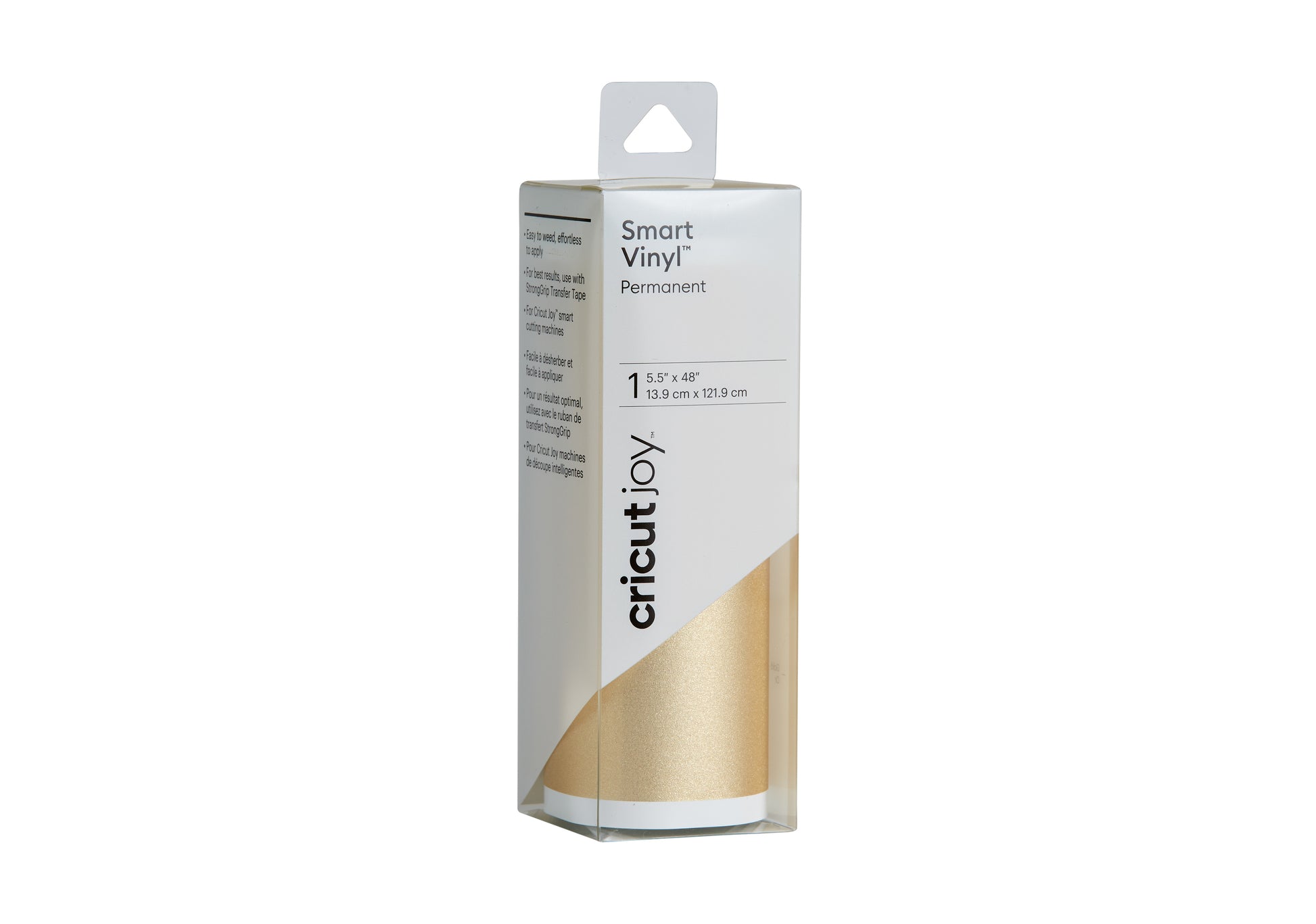 Cricut Smart Vinyl Klebefolie – schimmernd, permanent, gold – 13,9 × 121,9 cm – für Cricut Joy