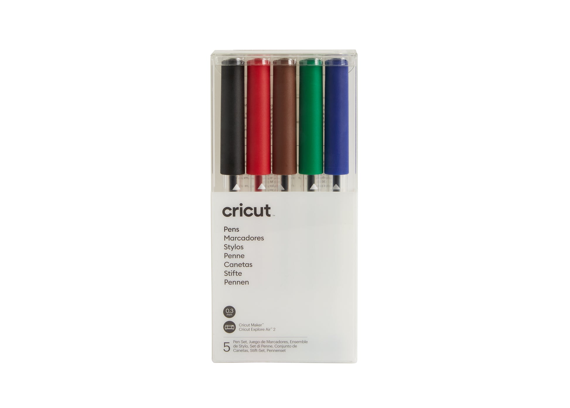 Cricut Fineliner – 5er-Set 0,3 mm – 5 Farben, sortiert – für CRICUT JOY Schneideplotter